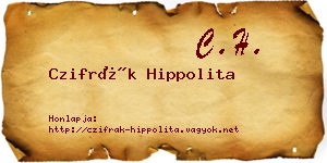 Czifrák Hippolita névjegykártya